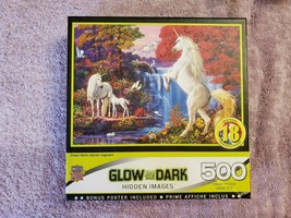 NEW SEALED 500 Piece Puzzle Dream World Glow In The Dark Hidden Images - $24.75