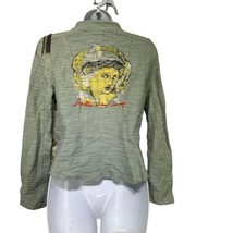 Aratta Silent Journey Military Jacket Mint Green Womens Size S - £35.72 GBP