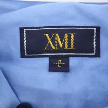 XMI Shirt Mens L Blue Long Sleeve Point Collar button Barrel Cuff Dress ... - £20.32 GBP