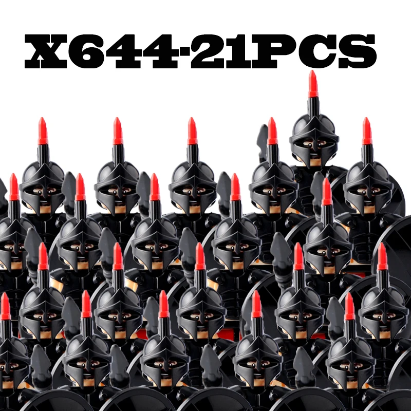 Medieval Military Roman Soldier Building Blocks Army Castle -21PCS-B8-28-1 - £28.42 GBP