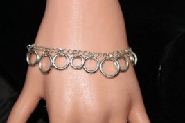 Handmade Silver Tone Chain Bracelet Toggle Closure - £3.93 GBP