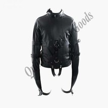 GENUINE LEATHER PREMIUM STRAIGHT JACKET ADULT TOY BDSM HARNESS RESTRICTION - £196.23 GBP+