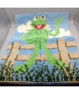 Vintage COMPLETE Caron Muppet Kermit the Frog Latch Hook Kit # K3170 Cra... - $29.12 CAD