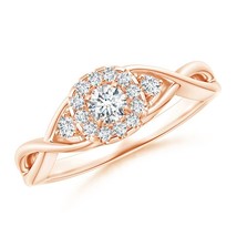 ANGARA Lab-Grown Ct 0.35 Diamond Infinity Promise Ring in 14K Solid Gold - £678.78 GBP