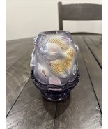 Fenton Fairy Light Atlantis Koi Fish Lamp Amethyst Hand Painted - $168.29