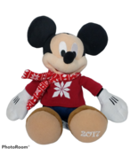 Disney Collection Christmas Mickey Mouse Sweater Scarf Stuffed Animal 2017 - $21.78