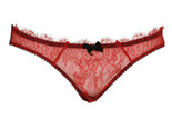 AGENT PROVOCATEUR Womens Mesh Panties Elegant Floral Red Size S - £30.84 GBP