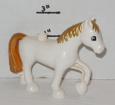 Lego Duplo Farm Animal White Horse Gold Mane - £7.63 GBP