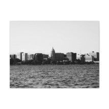 Madison Black White Skyline Canvas Artwork Breathtaking Stunning Cityscape for  - £52.45 GBP+