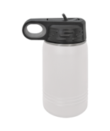 White 12oz Double Wall Insulated Stainless Steel Sport Bottle w/ Flip To... - £13.82 GBP