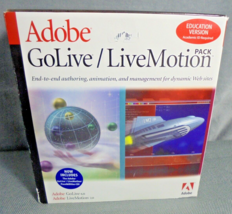 Adobe GoLive 6.0 and LiveMotion 2.0 Education Version for Windows 1999 A... - £17.58 GBP