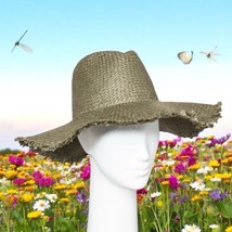 Universal Threads Moss green Panama Boho Chic straw hat Beach Spring Sum... - $267.25 MXN