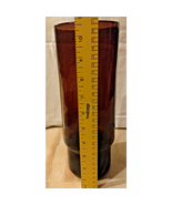 Vintage Purple 10.5&quot; Hand Blown Glass Flower Vase Heavy Bottom Tapered MCM - €12,83 EUR