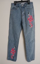 Adika High Rise Straight Leg Jeans with Snake Graphics Size Small - $358.30 MXN