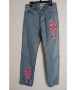 Adika High Rise Straight Leg Jeans with Snake Graphics Size Small - $358.30 MXN