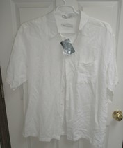 Geoffrey Beene Men&#39;s Size Large Shirt Sleeve White - With Tags - $15.98