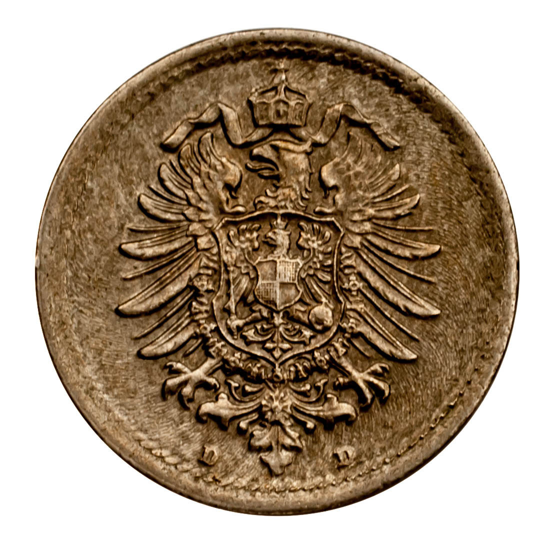 1888-D Germany 5 Pfenning Munich Mint About Uncirculated Condition Item image 4