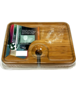 4 pack Bamboo Wine Glass Caddies Trays 7&quot; x 9&quot; x 1/2&quot; - new - $18.86