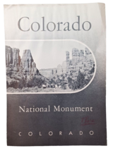 1949 Colorado National Monument US Park Service Brochure Map Colorado CO - £19.45 GBP