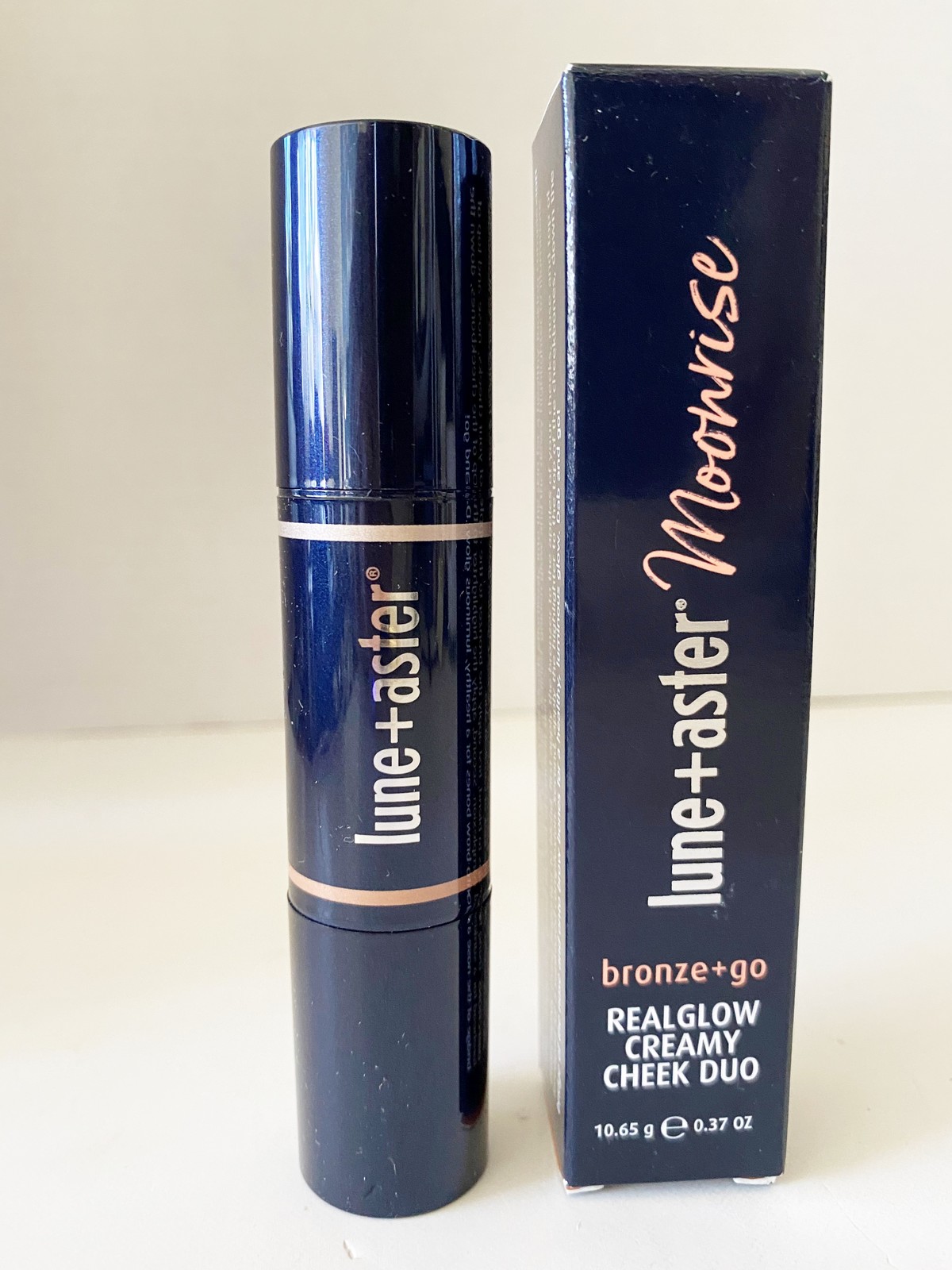 Primary image for Lune + Aster  Bronze + Go Realglow Creamy Cheek Duo Moonrise .37 oz NEW BOXED