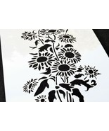 2 Designs - SUNFLOWERS Airbrush Wall Model Paint Flower Stencils 10Mil M... - $17.61 CAD