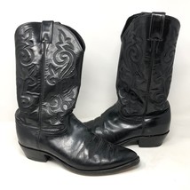 Justin Men&#39;s Classic Western Boot Black Corona Cowhide Size 11 EE Narrow... - £118.54 GBP