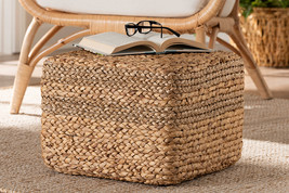 Asli Natural Brown Seagrass Accent Footstool - $1,179.85 MXN