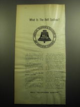 1958 Bell Telephone System Ad - What is the Bell System? - $18.49
