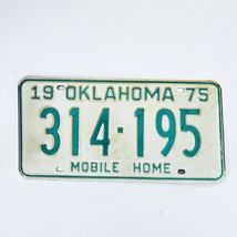 1975 United States Oklahoma Base Mobile Home License Plate 314-195 - $12.28 CAD