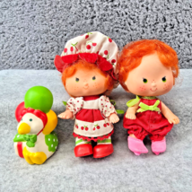 Vtg Strawberry Shortcake Cherry Cuddler Gooseberry Lot of 2 w Pet Party Pleaser - £38.22 GBP