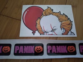 Bam Horror IT Pennywise the Clown Peeker Sticker by Artist Birdy - £7.84 GBP