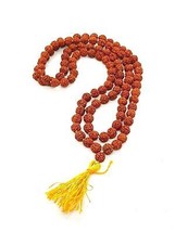 8mm Rudraksha Mala Rudraksh Rosenkranz Perle Hindu Meditation 108+1 Perlen - £6.59 GBP