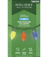 HOLIDAY LIVING 5967832 25CT MULTI COLOR C9 LED 13&#39; GREEN WIRE - NEW! - $225.79 MXN