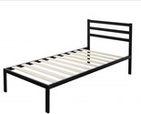 The Zinus Mia Metal Platform Bed Frame With Headboard, Wood Slat Support... - $124.96