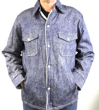 vtg RETRO VIP Shirt Ultra 70s L Denim Flannel Lined NWOT Barn Jacket Coat - £41.32 GBP