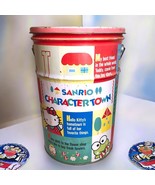 Vintage 90&#39;s Sanrio Hello Kitty Character Town Tin Bucket Pail w/Handle ... - $532.19 MXN