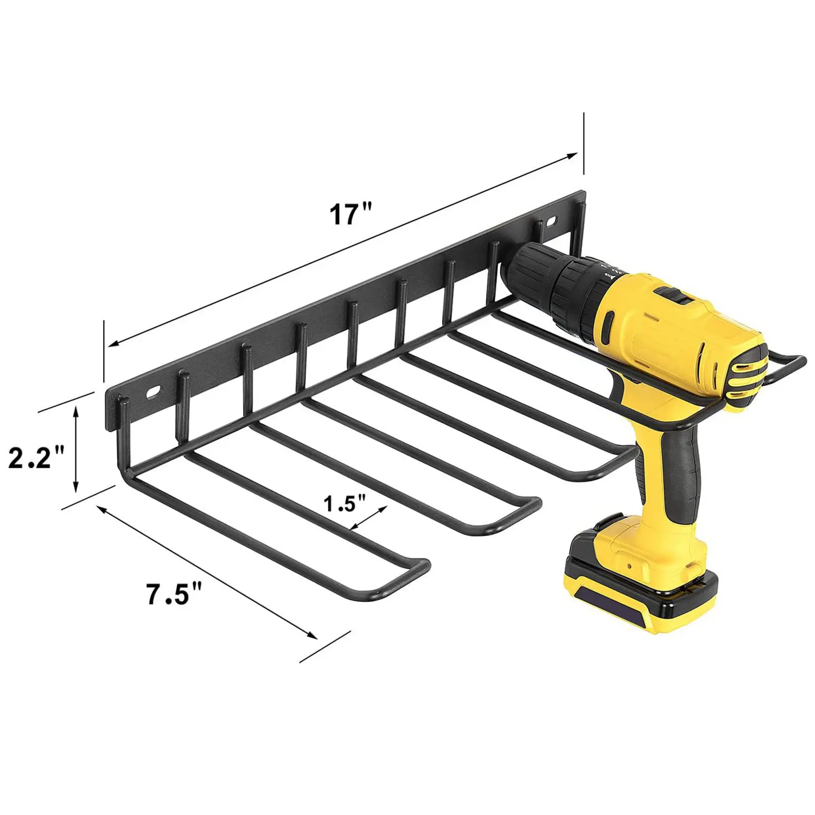 Hand Power Tool Organizer Rack 3 Layers Wall Mount Workshop Garage Mobile Tool S - £59.75 GBP