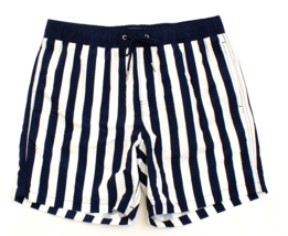 Coast Blue &amp; White Stripe Brief Lined Swim Shorts Trunks  Men&#39;s M - £47.76 GBP