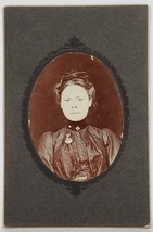 Victorian Woman Naturally Beautiful Face Cameo Style Cabinet Card Photo GG42 - £15.77 GBP