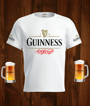 Guinness Beer Logo White Short Sleeve  T-Shirt Gift New Fashion  - £25.35 GBP