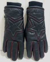 Vintage ARIS Softan Leather Ski Gloves Men’s Medium Black Red White Philippines - £30.43 GBP