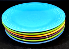 Set of 6 Fiesta Multi-Color 10 1/4” Inch Deep Dish Pie Plate HLC USA - £71.12 GBP