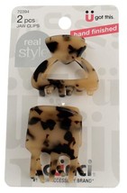 Scunci Real Style Jaw Clips, Hand Finished Assorted, 2 Ct - $8.99