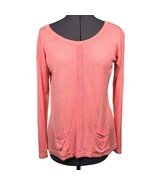Willi Smith Lightweight Sweater Scoop-Neck Pockets Sz. M - €12,62 EUR