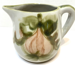 Vintage Louisville Stoneware Hand Painted Fruit Pitcher Made in Kentucky 4.25&quot; - $23.54