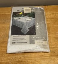 American Fabrics Company Vintage Lace Tablecloth White Oblong 60 X 104” ... - $41.64 CAD