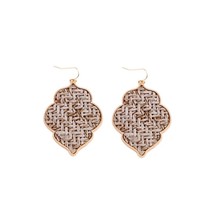 ZWPON Weave Raffia Straw Morocco Earrings 2020 Fashion Bohemian Teardrop Earring - £7.22 GBP