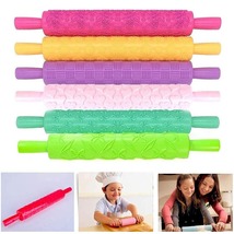Roller Cake Decorating Embossed Rolling Pins Textured Non-Stick Fondant Pastry I - £6.83 GBP