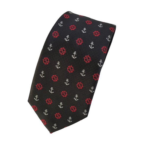 Black Anchor Pattern Tie  - $18.99