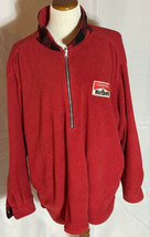 Vintage Marlboro Fleece Jacket Reversible Red Plaid XL small hole see ph... - £20.55 GBP